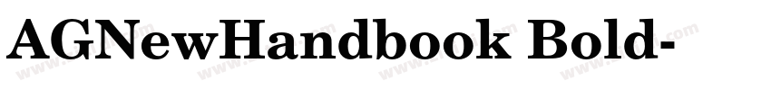 AGNewHandbook Bold字体转换